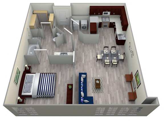 4A Floor Plan at The Landmark, Texas