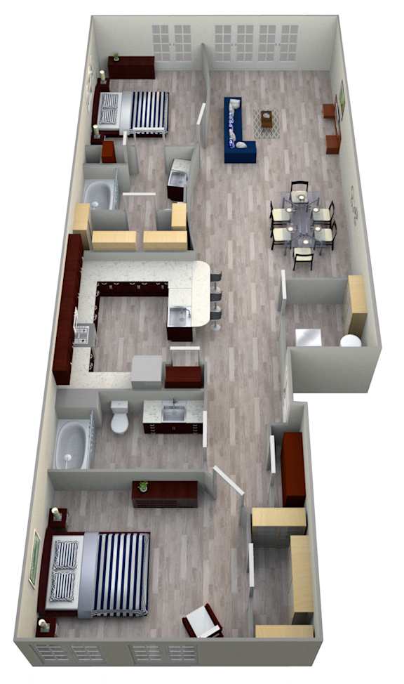 9B2 Floor Plan at The Landmark, New Braunfels, TX