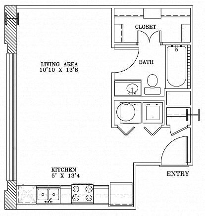 3A Lofts Floor Plan at The Landmark Apartments, New Braunfels, 78130