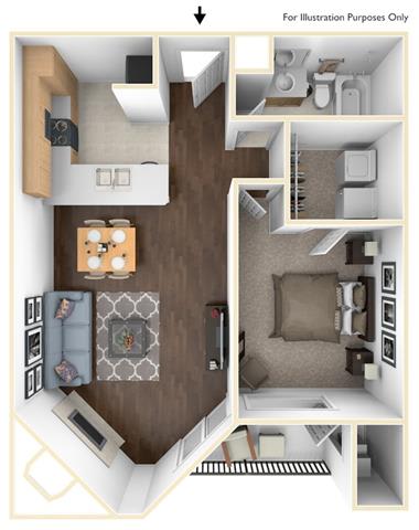 Floor Plan  1X1A