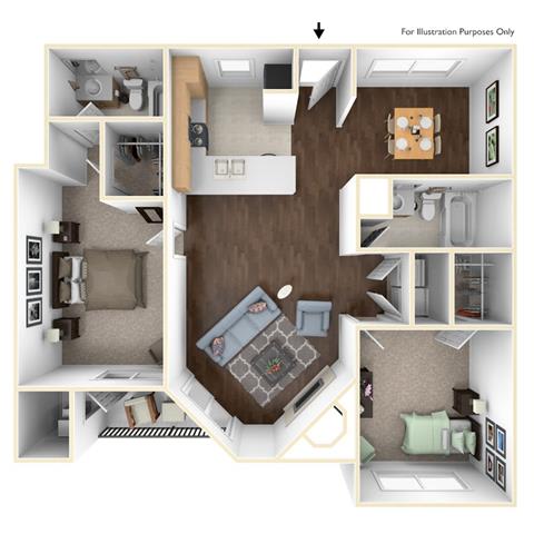 Floor Plan  2X2A