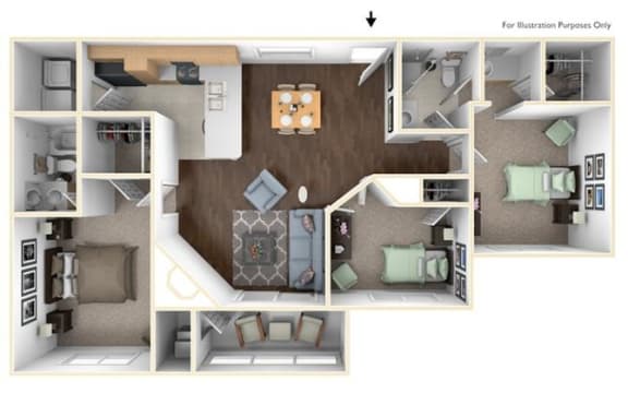 Floor Plan  at 1401 West Paces, Atlanta, GA, 30327