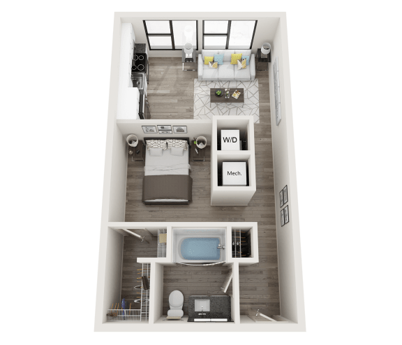 S1 Floor Plan at Link Apartments® Innovation Quarter, Winston Salem, NC