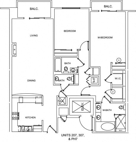 Units 207, 307, PH7