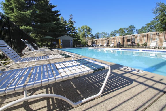 This is a photo of the pool at Red Bank Reserve Apartments in Cincinnati, OH