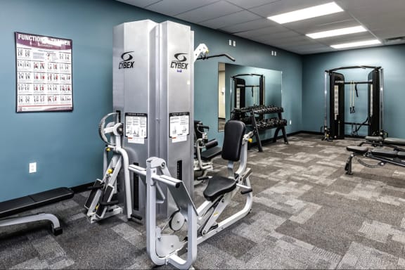 Fitness Center With Updated Equipment at Whispering Hills, Omaha, NE 68164