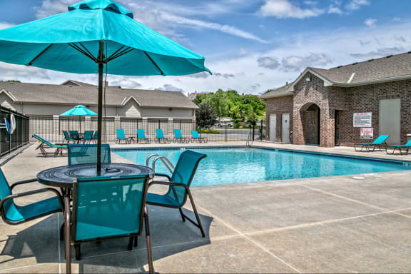 Swimming Pool with Lounge Chairs at Whispering Hills, Omaha