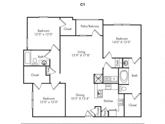 Floor Plan  C1 Townhouse