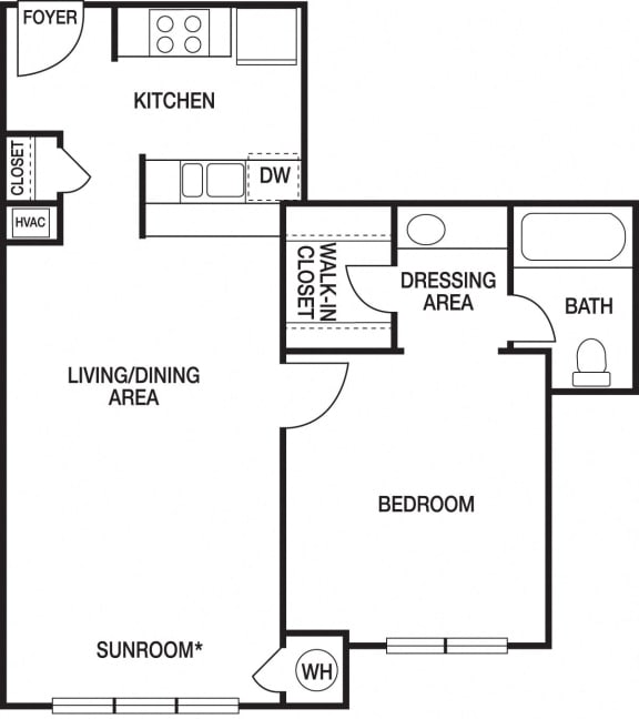 One Bedroom - One Bath