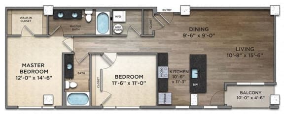 B50_2_FloorPlan at The Nicholas, Columbus, Ohio