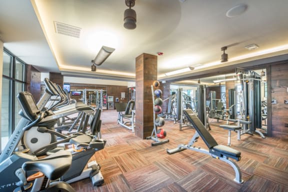 24-Hour Fitness Center With Free Weights at Aviator West 7th, Fort Worth, TX