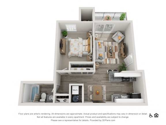 The Huntington Apartments The Hyannis Floorplan