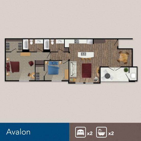 Floor Plan  Avalon Floor Plan at The Crossings at Redlands, California, 92374