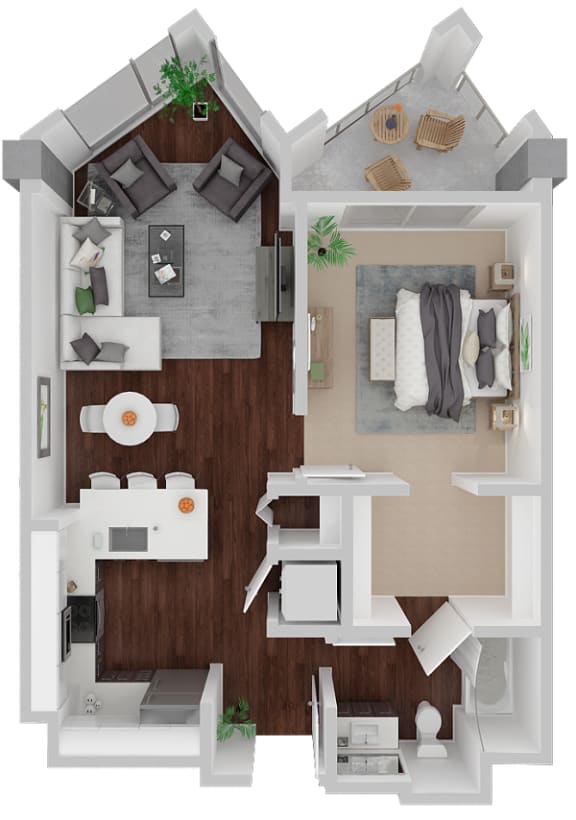 Hayes Valley 3D FloorPlan Image Venn on Market|Hayes Valley