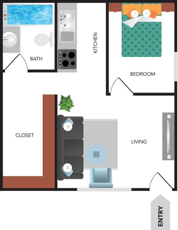 Studios & OneBedroom Apartments for Rent in Colton, CA