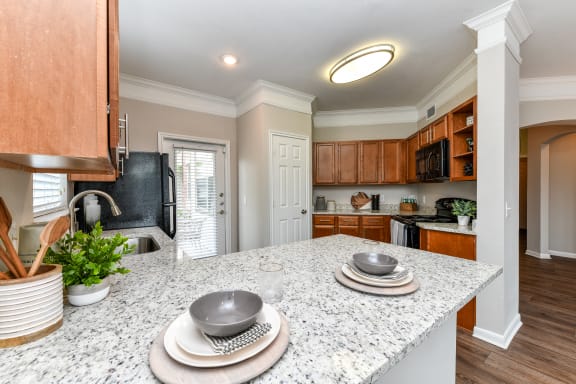Granite Counter Tops In Kitchen at Artesian on Westheimer, Houston, Texas