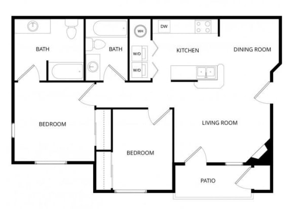 Floor Plan  Small 2 Bedroom