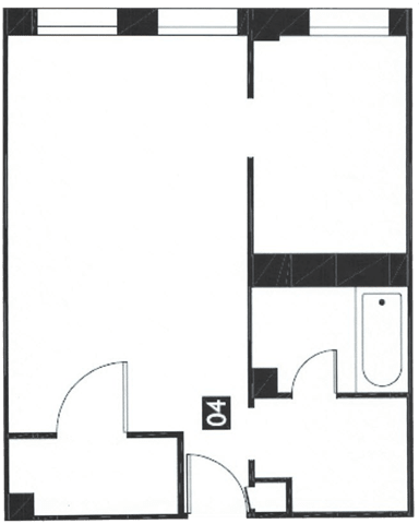 Floor Plan  0 Bedroom 1 Bath Floor Plan at Edwards on Fifth, Seattle, Washington