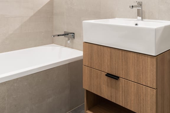 Soaking tub in select units  - The Elements by Kinleaf