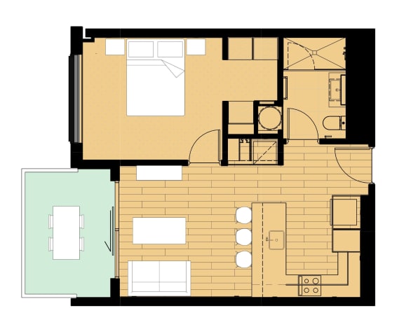 a floor plan of a house with an open floor plan