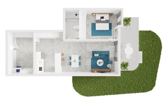 a floor plan of a house with a swimming pool