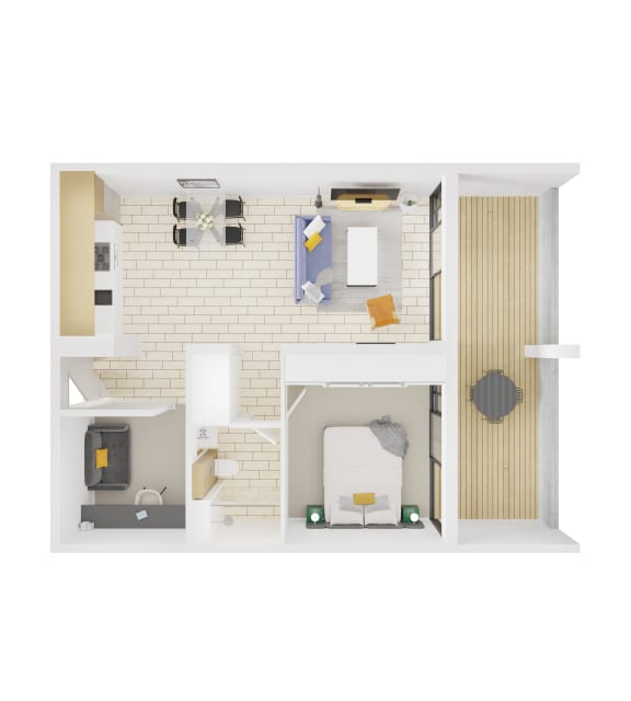 a floor plan of a house with a bedroom and a bathroom