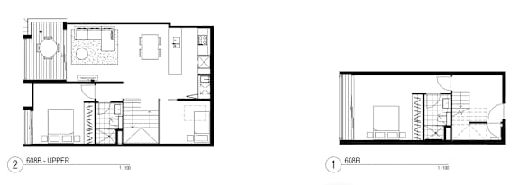 A floor plan of a 5088 upper and 5088 lower apartment.