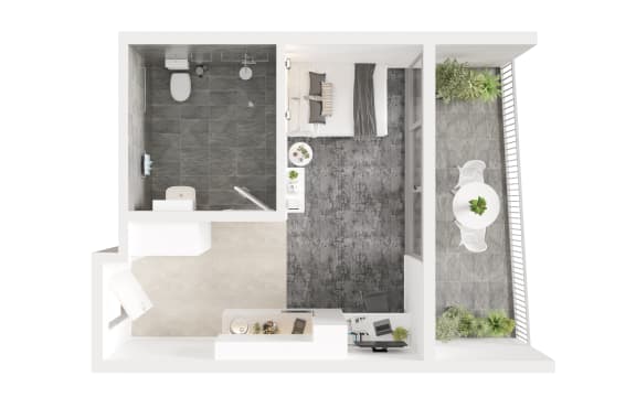 a floor plan of a bathroom with a shower and a toilet