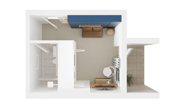 a floor plan of a bathroom with a toilet and a sink