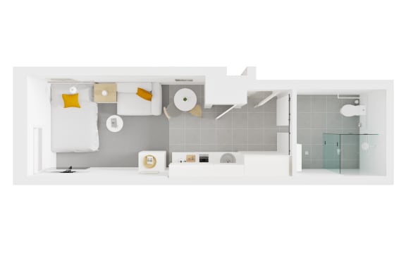 a floor plan of a bathroom with a toilet and a sink