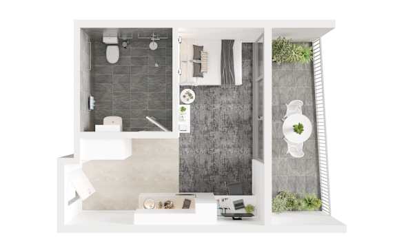 A bathroom with a toilet, sink, and shower.