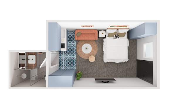 A bathroom with a toilet, sink, and a towel rack.