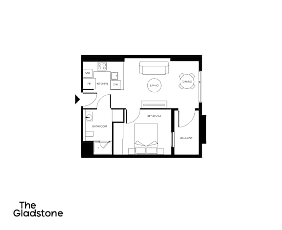 A black and white floor plan of a house layout.