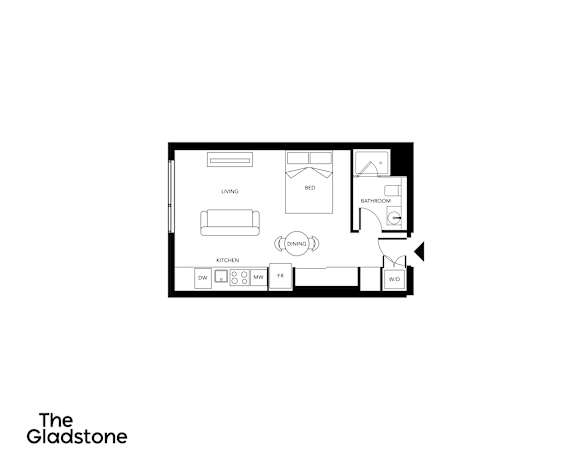 A black and white floor plan of a house layout.