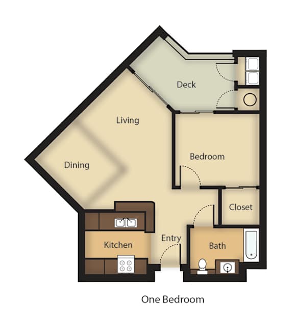 a floor plan of a house with a bedroom and a living room