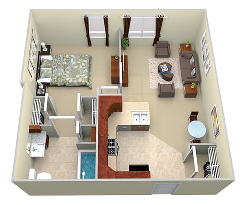1Bedroom floor plan