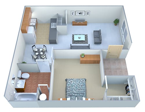 1bedroom floor plan