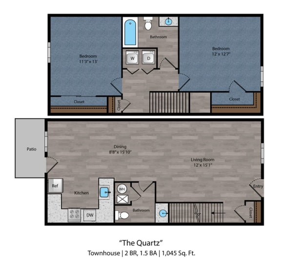 2Bed 2Bath | 1010 sqft