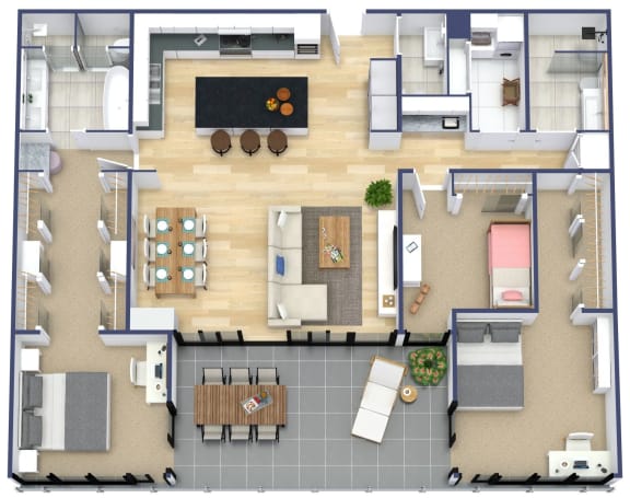 3 bedroom floor plan