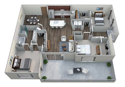 3 bedroom floor plan