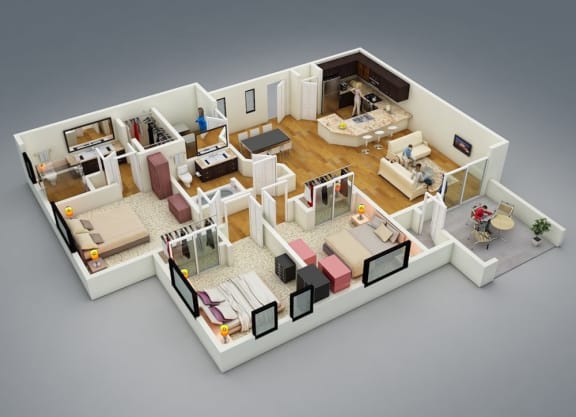 3 bhk floor plan