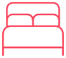 a couple of pink chairs sitting next to each other