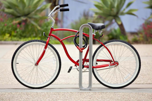 Alt - Olympia Bike Racks shown with Aluminum Texture powdercoat