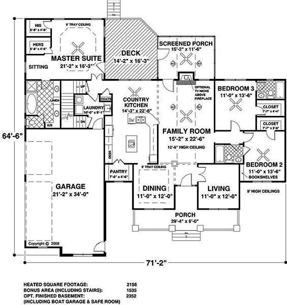a floor plan of a house with a garage