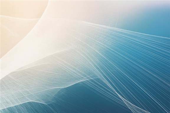 A digital abstract image of a blue and white wave pattern.