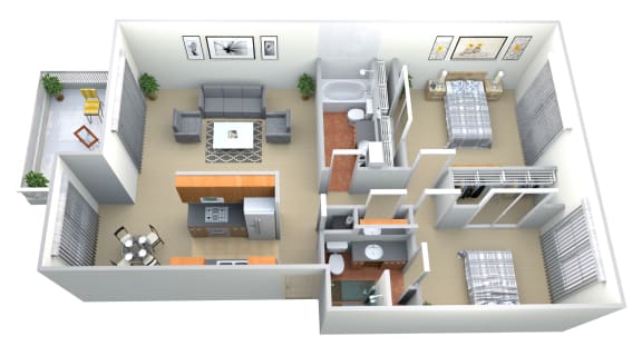 2Bed 2Bath | 1010 sqft