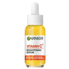 A bottle of Garnier Vitamin C Brightening Serum.