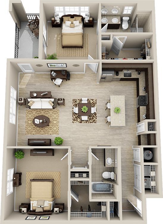 a floor plan of a house with a bedroom and a living room