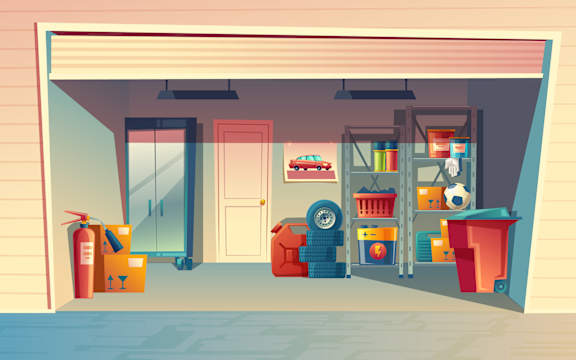 A garage illustration