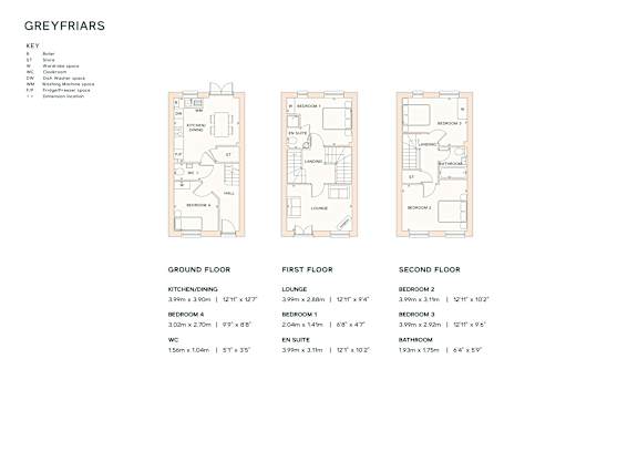A page from a book showing the layout of a property called Greyfriars.
